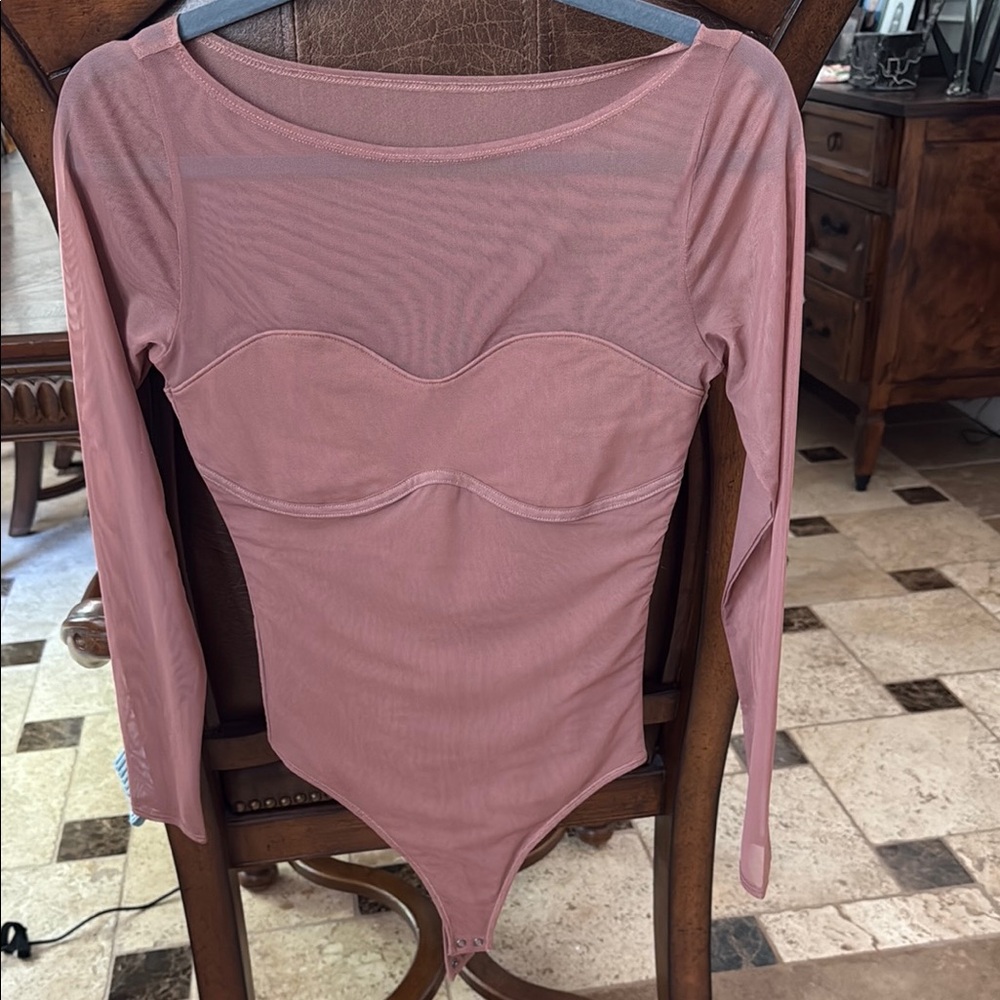 Abercrombie & Fitch Brown Tan Long Sleeve Fitted Bodysuit